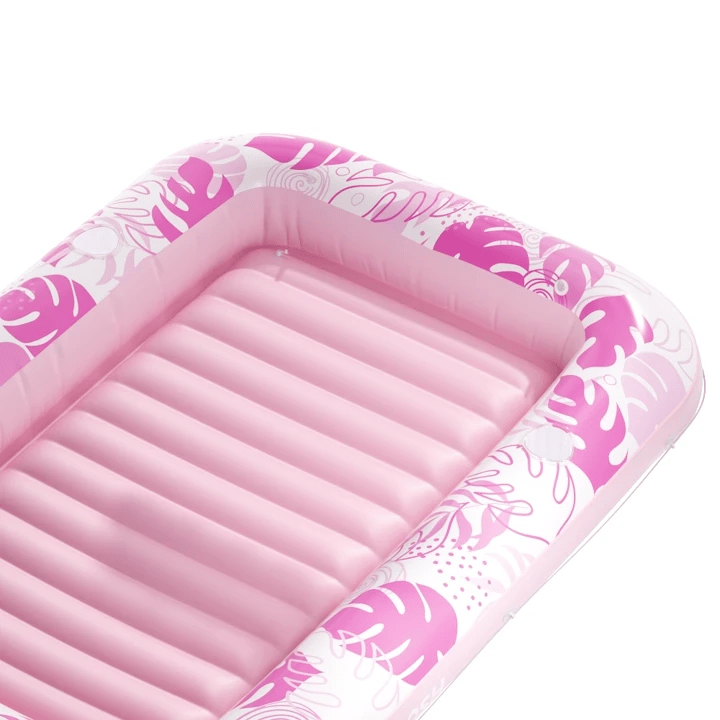 SLOOSH Inflatable Tanning Pool Lounger Float, Blushing Pink L, 70
