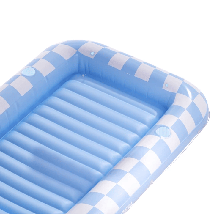 SLOOSH Inflatable Tanning Pool Lounger Float, Pink Marble, 70