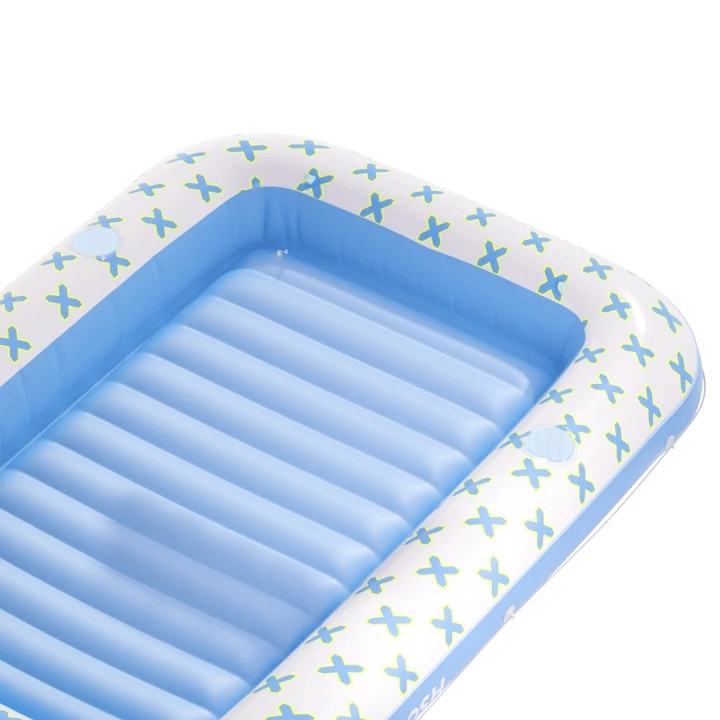 SLOOSH Inflatable Tanning Pool Lounger Float, Cyan Pink L, 70