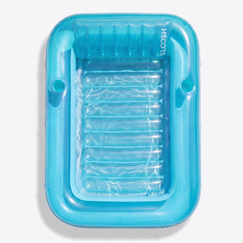 SLOOSH Transparent Inflatable Tanning Pool Lounger Float, 85