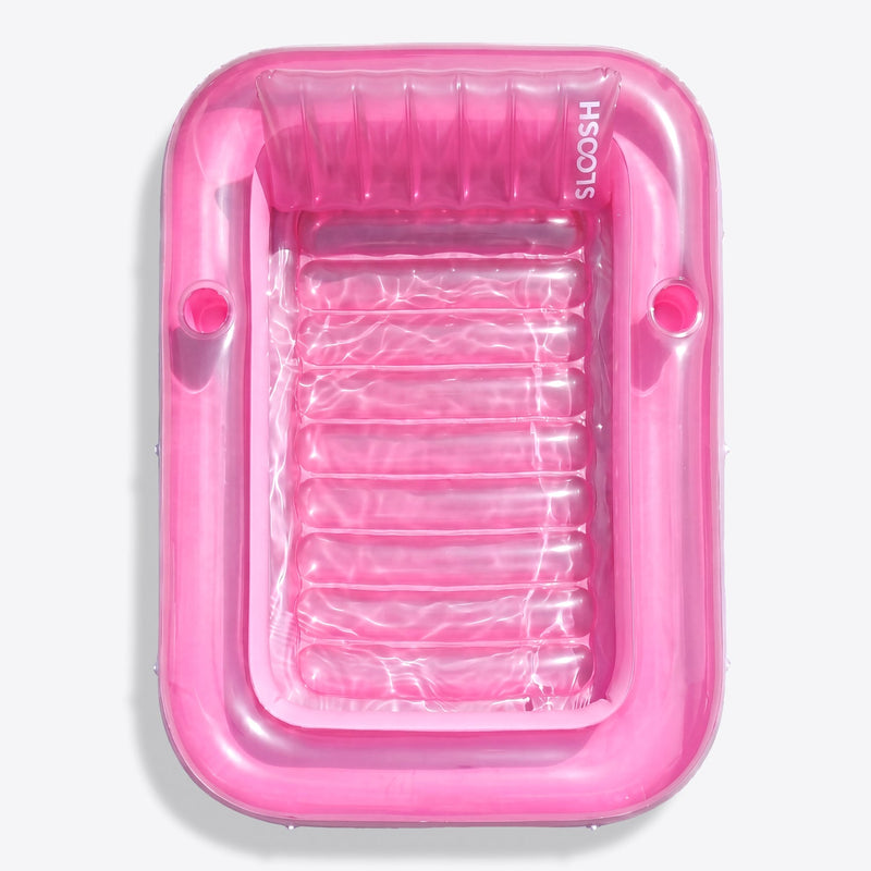SLOOSH Transparent Inflatable Tanning Pool Lounger Float, 85