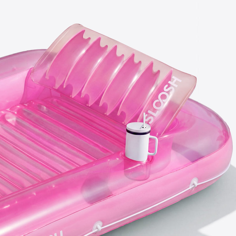 SLOOSH Transparent Inflatable Tanning Pool Lounger Float,  70