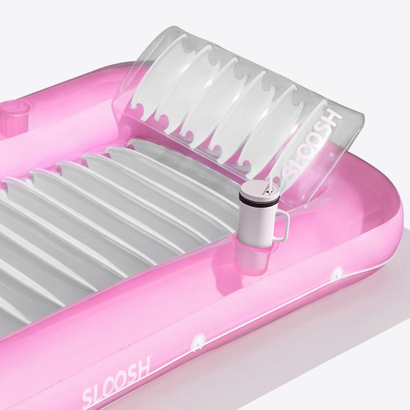 SLOOSH Transparent Inflatable Tanning Pool Lounger Float,  70