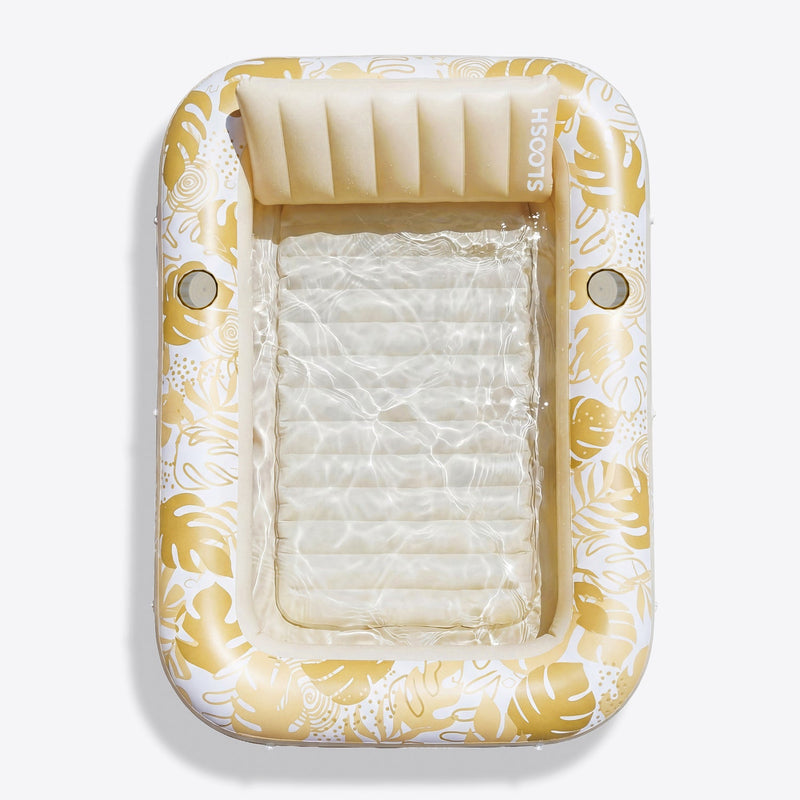 SLOOSH Inflatable Tanning Pool Lounger Float, Dark Blue-XL, 85