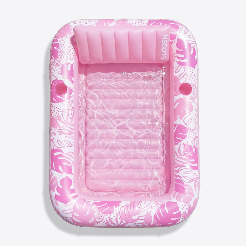 SLOOSH Tropical Inflatable Tanning Pool, Purple Tropical, 85