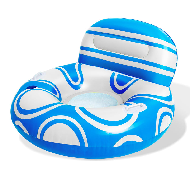 SLOOSH Inflatable Pool Floats Chair with Big Backrest, Pink, 42