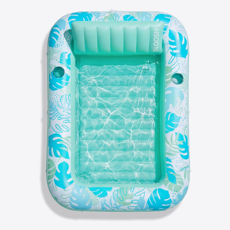 SLOOSH Inflatable Tanning Pool Lounger Float, Blue-XL, 85