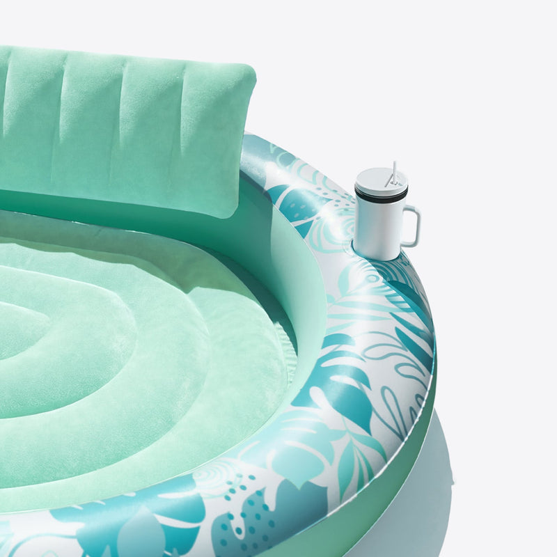 SLOOSH Inflatable Round Float Tanning Pool, Pink, 72
