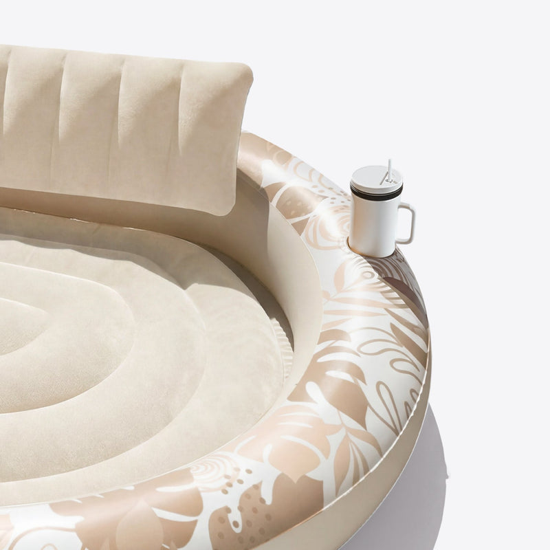 SLOOSH Inflatable Round Float Tanning Pool, Pink, 72